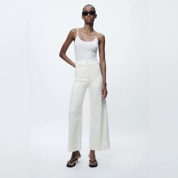 ZARA ZW MARINE STRAIGHT ハイライズ デニムパンツ Zara | Jeans | Zara Zw Marine Straight High Rise Jeans